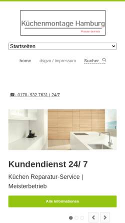 Vorschau der mobilen Webseite www.kuechenmontage-hamburg.de, Preuß Innenausbau