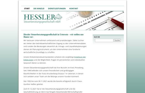 Vorschau von www.hessler-steuerberatung.de, Hessler Steuerberatungsgesellschaft mbH