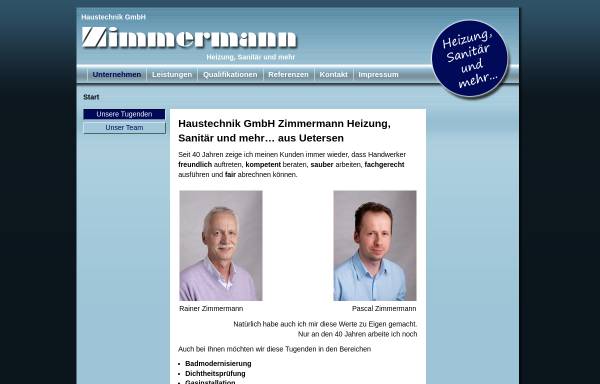 Vorschau von www.z-haustechnik.com, Rainer Zimmermann Haustechnik