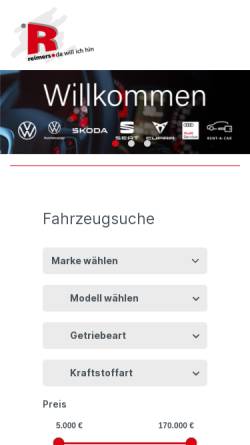 Vorschau der mobilen Webseite www.autohof-reimers.de, Autohof Reimers