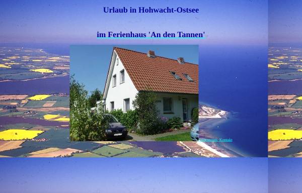 Vorschau von www.ostsee-hohwacht.de, Ferienhaus An den Tannen