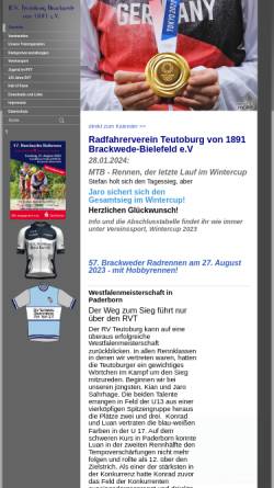 Vorschau der mobilen Webseite www.rv-teutoburg.de, R.V. Teutoburg Brackwede von 1891 e.V.