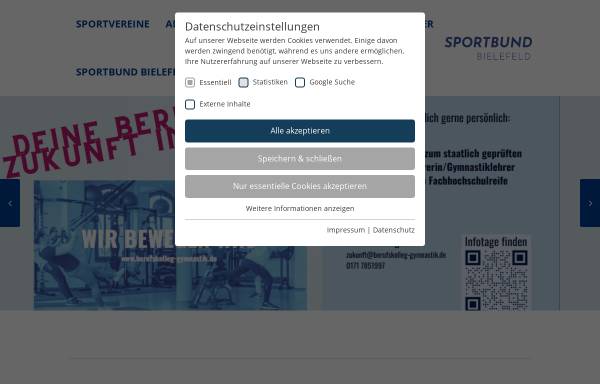 Vorschau von www.sportbund-bielefeld.de, Sportbund Bielefeld