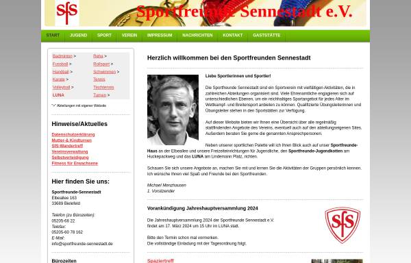 Vorschau von sportfreunde-sennestadt.de, Sportfreunde Sennestadt e.V.