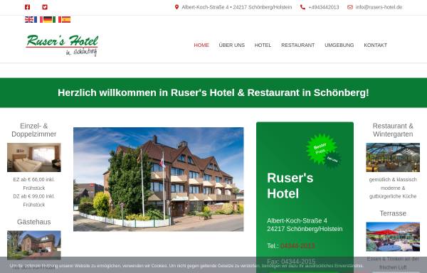 Vorschau von www.rusershotel.de, Rusers Hotel
