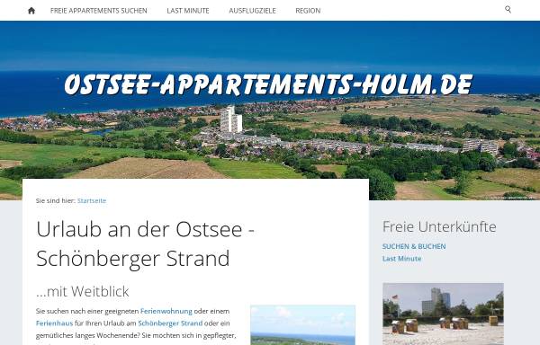 Vorschau von www.ostsee-appartements-holm.de, Ostsee Appartements Holm