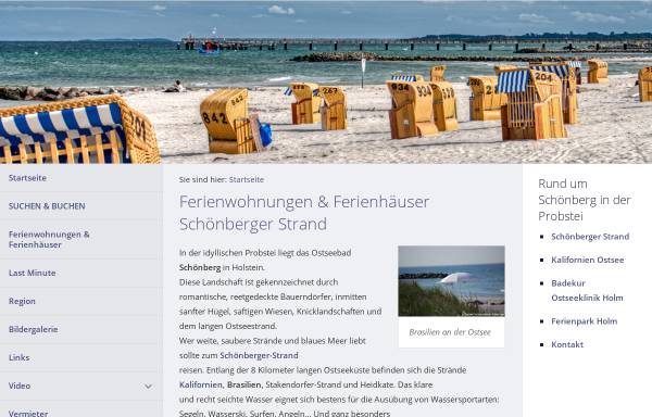 Vorschau von www.ferienzentrum-holm.com, Ferienwohnung Schönberger Strand