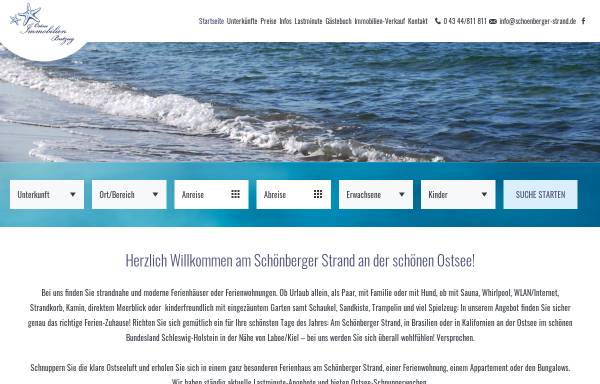 Vorschau von www.schoenberger-strand.com, Ferienhausvermietung Butzug