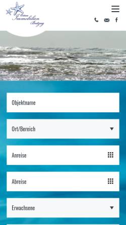Vorschau der mobilen Webseite www.ostsee-fee.de, Ostsee Immobilien Butzug