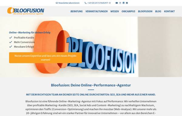 Vorschau von www.bloofusion.de, Bloofusion Germany GmbH