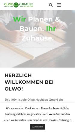 Vorschau der mobilen Webseite www.olwobau.de, OLWO Hochbau GmbH