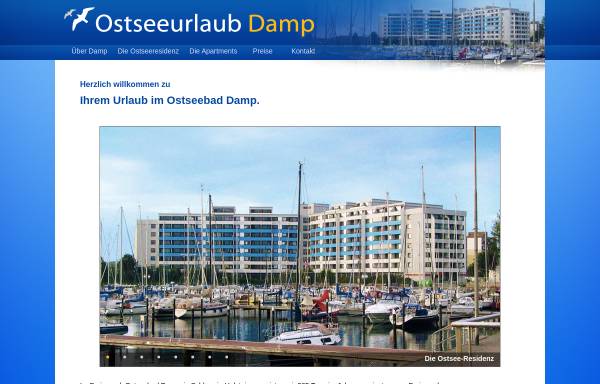 Vorschau von www.ostseeurlaub-damp.de, Ferienwohnungen in Damp
