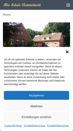 Vorschau der mobilen Webseite www.hemmelmark.de, Alte Schule Hemmelmark