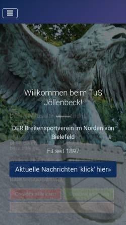 Vorschau der mobilen Webseite www.tus-joellenbeck.de, TuS Jöllenbeck e.V.