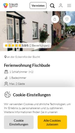Vorschau der mobilen Webseite www.fewo-beckert.de, Reinhard Beckert - Ferienwohnung im Ostseebad Eckernförde