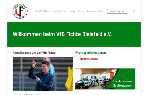 Vorschau von www.vfb-fichte.de, VfB Fichte Bielefeld e.V.