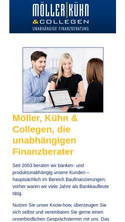 Vorschau der mobilen Webseite www.mkco.de, MKCO Möller Kühn & Collegen GbR