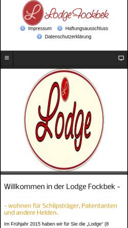 Vorschau der mobilen Webseite www.lodge-fockbek.de, Lodge Fockbek