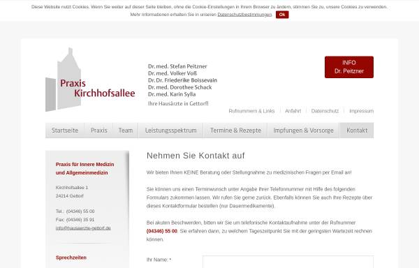 Vorschau von www.hausaerzte-gettorf.de, Praxis Kirchhofsallee