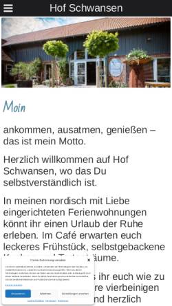 Vorschau der mobilen Webseite hof-schwansen.de, FeWo-Urlaub auf der Halbinsel Schwansen