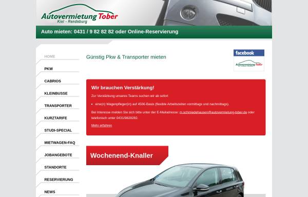 Vorschau von www.autovermietung-tober.de, Autovermietung Tober