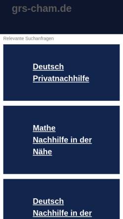 Vorschau der mobilen Webseite www.grs-cham.de, Gerhardinger Realschule Cham