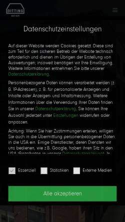 Vorschau der mobilen Webseite www.ditting-bau.de, Richard Ditting GmbH & Co. KG
