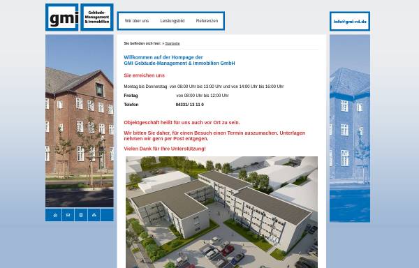 Vorschau von www.gmi-rd.de, GMI - Gebäude-Management & Immobilien GmbH