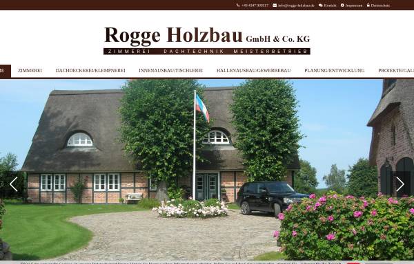 Vorschau von www.holzbau-rogge.de, Rogge Holzbau GmbH & Co. KG