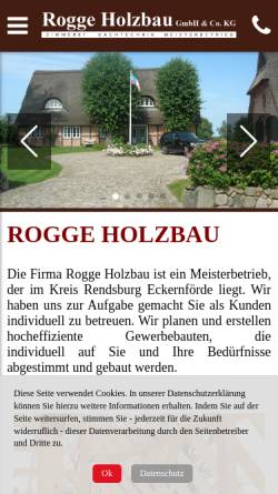Vorschau der mobilen Webseite www.holzbau-rogge.de, Rogge Holzbau GmbH & Co. KG