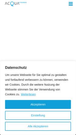 Vorschau der mobilen Webseite acquastrande.de, Acqua Strande