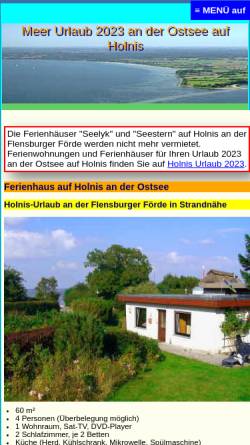 Vorschau der mobilen Webseite www.holnis-ostsee.de, Holnis-Ostsee.de