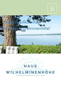 Vorschau der mobilen Webseite www.wilhelminenhoehe.de, Haus Wilhelminenhöhe