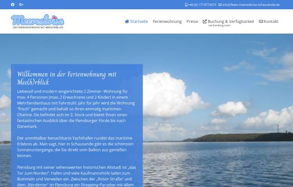 Vorschau von www.fewo-meeresbrise-schausende.de, Ferienwohnung Meeresbrise Schausende