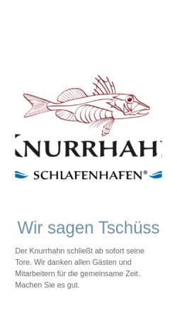 Vorschau der mobilen Webseite www.hotel-knurrhahn.de, Hotel Knurrhahn