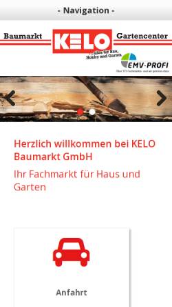 Vorschau der mobilen Webseite www.kelo-baumarkt.de, KELO Baumarkt GmbH