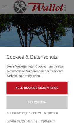 Vorschau der mobilen Webseite www.dachdeckerei-wallot.de, Wallot GmbH