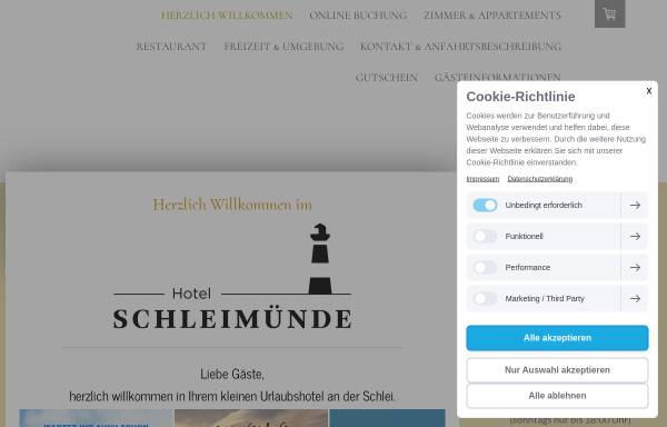 Vorschau von www.hotel-schleimuende.de, Hotel Schleimünde