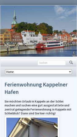 Vorschau der mobilen Webseite www.kappeln-schleiblick.de, Ferienwohnung, Ralf Gerbsch