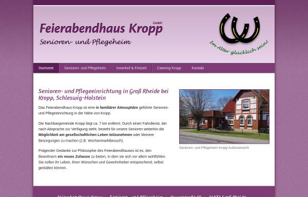 Vorschau von www.feierabendhauskropp.de, Feierabendhaus Kropp GmbH