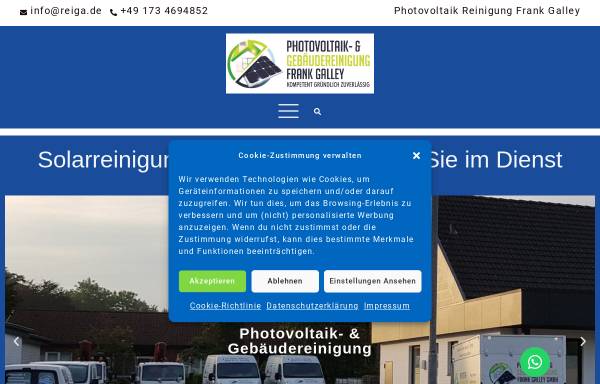 Vorschau von www.solarreinigung-galley.de, Solarreinigung Galley