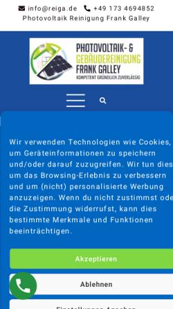 Vorschau der mobilen Webseite www.solarreinigung-galley.de, Solarreinigung Galley