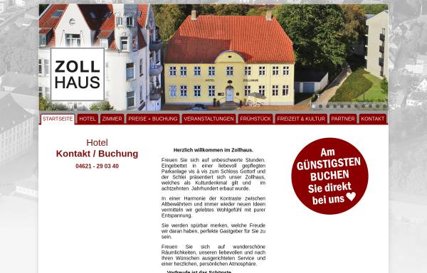 Vorschau von www.zollhaus-zu-gottorf.de, Zollhaus zu Gottorf