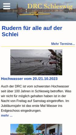 Vorschau der mobilen Webseite www.drc-schleswig.de, Domschulruderclub Schleswig
