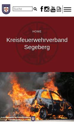 Vorschau der mobilen Webseite www.kfv-segeberg.org, Kreisfeuerwehrverband Segeberg