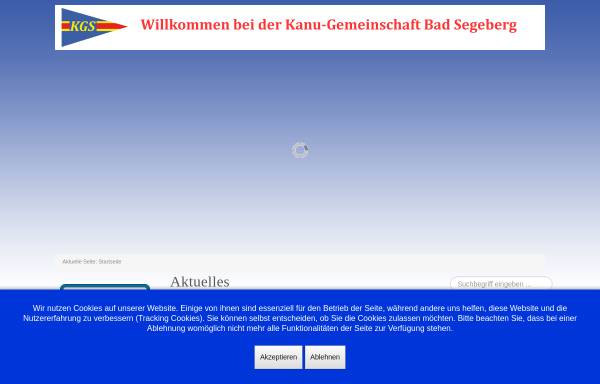 Vorschau von www.kanu-segeberg.de, Kanu-Gemeinschaft Bad Segeberg e.V.