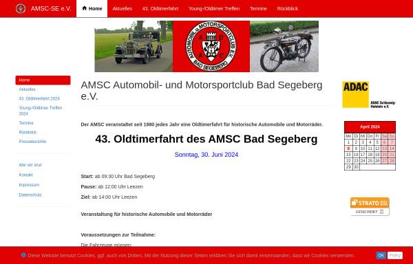 Vorschau von www.amsc-se.de, Automobil- und Motorsportclub Bad Segeberg e.V.