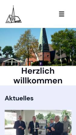 Vorschau der mobilen Webseite www.kreuzkirche.de, Ev.-Luth. Kirchengemeinde Henstedt-Ulzburg