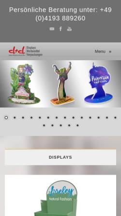 Vorschau der mobilen Webseite display-und-druck.de, D. + D. Display + Druck GmbH