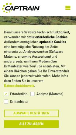 Vorschau der mobilen Webseite www.bayerischecargobahn.de, Bayerische Cargobahn GmbH
